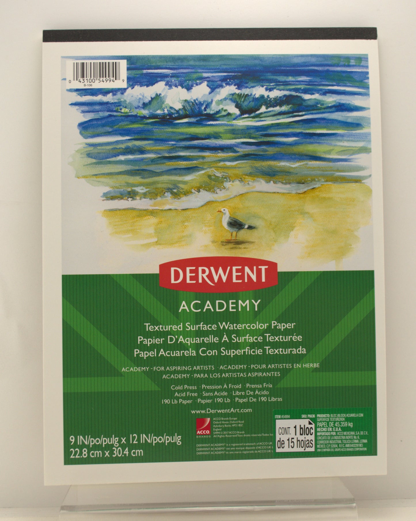 Block Papel Acuarela con Superficie Texturada - Derwent