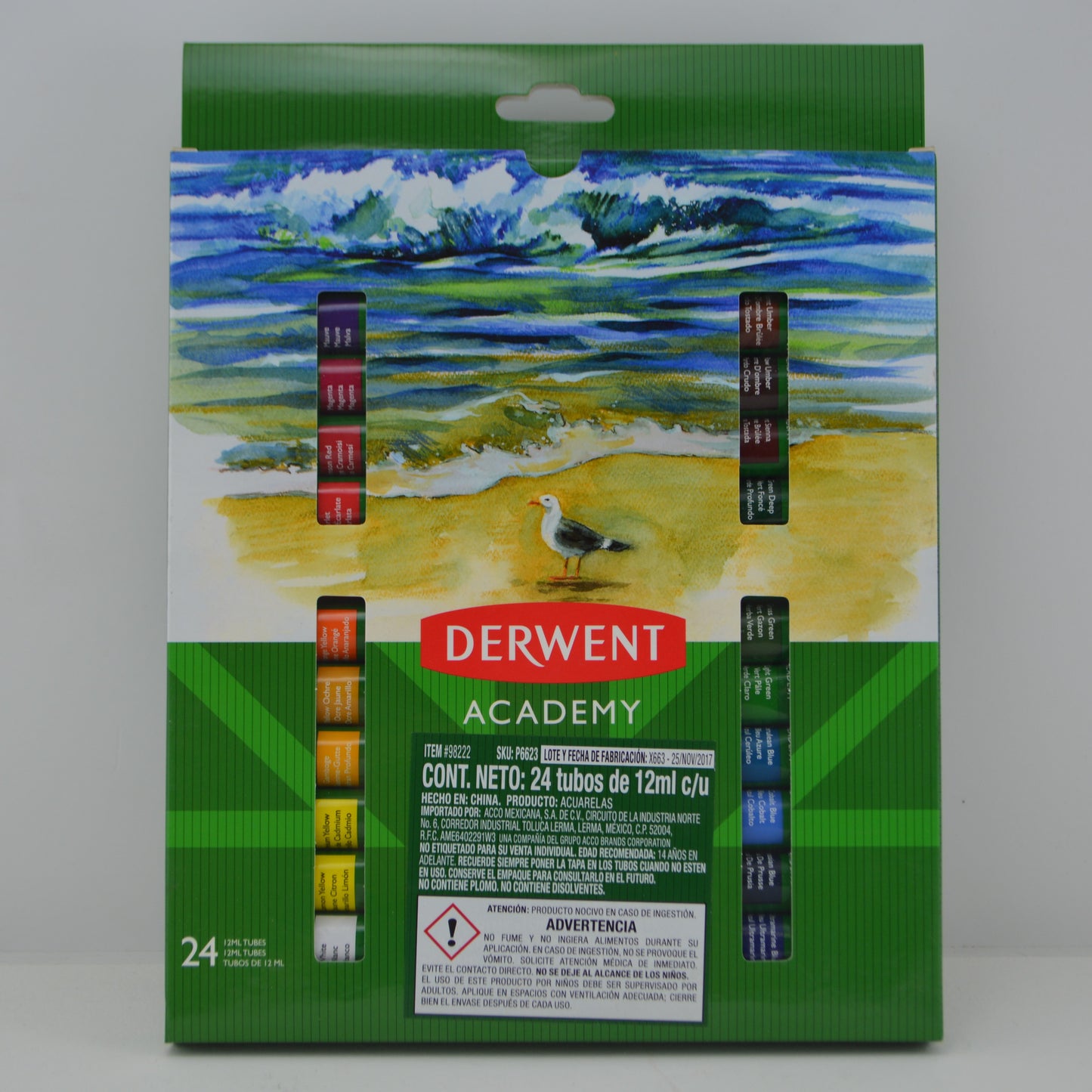Pinturas Acuarelas 12ml - Derwent