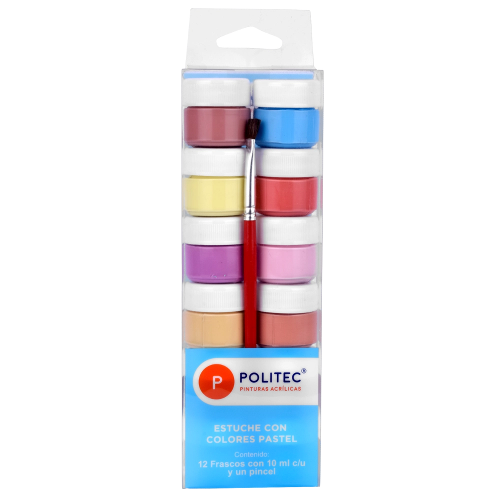 Estuche Politec Colores Pastel