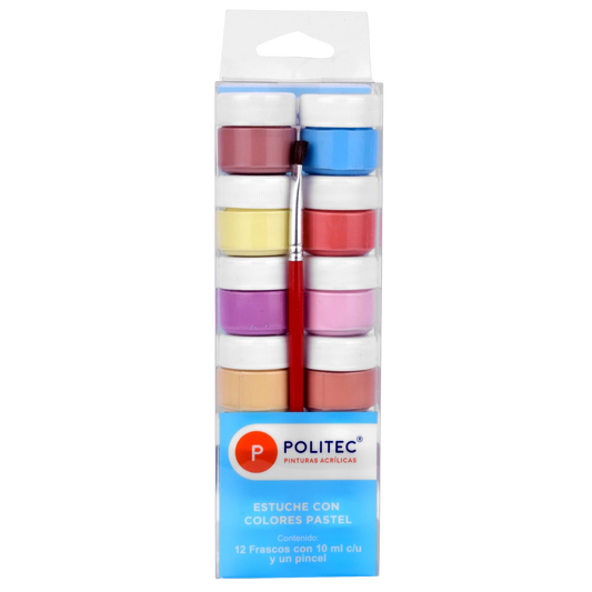 Estuche Politec Colores Pastel