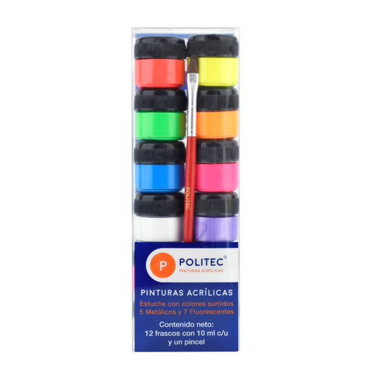 Estuche de colores Fluorescentes y Metálicos