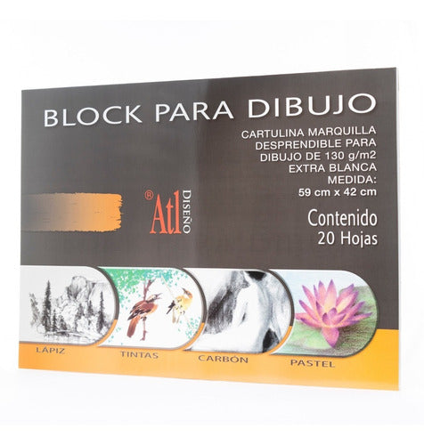 Block Marquilla Para Dibujo ATL - 20 Hojas - Material de Arte en México